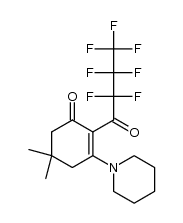 2-(2,2,3,3,4,4,4-heptafluorobutanoyl)-5,5-dimethyl-3-(1-piperidino)cyclohex-2-en-1-one结构式