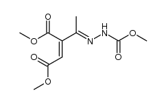 dimethyl 2-(1-(2-(methoxycarbonyl)hydrazono)ethyl)but-2-enedioate结构式