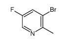 3-溴-5-氟-2-甲基吡啶结构式