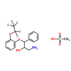 (2RS,3RS)-1-Amino-3-(2-ethoxy-d5-phenoxy)-2-hydroxy-3-phenylpropane Methanesulfonate Salt Structure