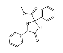 methyl 5-oxo-2,4-diphenyl-2,5-dihydro-1H-imidazole-2-carboxylate结构式