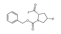 (2S,4S)-N-Cbz-4-fluoropyrrolidine-2-carbonyl fluoride结构式