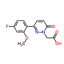 [3-(4-Fluoro-2-methoxyphenyl)-6-oxo-1(6H)-pyridazinyl]acetic acid结构式