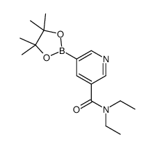N,N-diethyl-5-(4,4,5,5-tetramethyl-1,3,2-dioxaborolan-2-yl)nicotinamide结构式