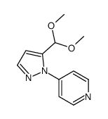 4-(5-(DIMETHOXYMETHYL)-1H-PYRAZOL-1-YL)PYRIDINE结构式