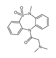 6-methyl-6,11-dihydro-11-((N,N-dimethylamino)acetyl)dibenzo(c,f)-(1,2,5)-thiadiazepine 5,5-dioxide结构式