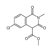 6-Chloro-1,2,3,4-tetrahydro-2-methyl-1,3-dioxo-4-isoquinolinecarboxylic Acid Methyl Ester Structure