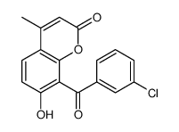 8-(3-chlorobenzoyl)-7-hydroxy-4-methylchromen-2-one Structure