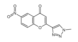 4H-1-Benzopyran-4-one, 2-(1-methyl-1H-1,2,3-triazol-4-yl)-6-nitro- Structure