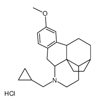 N-cyclopropylmethyl-3,11c-ethano-10-methoxy-1,2,3,3a,11b,11c-hexahydroaporphine结构式