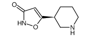 3(2H)-Isoxazolone,5-(3-piperidinyl)-,(S)-(9CI) Structure