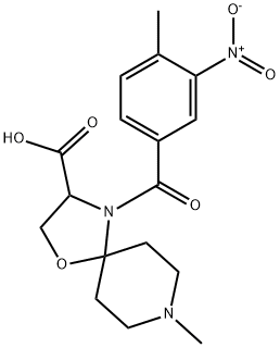 8-methyl-4-(4-methyl-3-nitrobenzoyl)-1-oxa-4,8-diazaspiro[4.5]decane-3-carboxylic acid picture