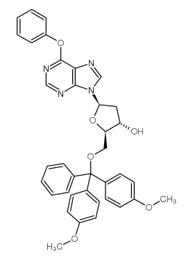 5'-O-(DIMETHOXYTRITYL)-O6-PHENYL-2'-DEOXYINOSINE结构式