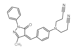 Propionitrile, 3,3'-[[a-(3-methyl-5-oxo-1-phenyl-2-pyrazolin-4-ylidene)-p-tolyl]imino]di-(6CI,7CI,8CI)结构式