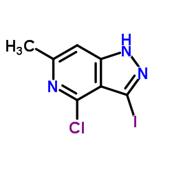 4-Chloro-3-iodo-6-methyl-1H-pyrazolo[4,3-c]pyridine Structure