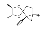 [4'R,5'R-(1S-cis)]-1-ethynyl-4',5'-dimethylspiro[bicyclo[3.1.0]hexene-2,2'-[1,3]dioxolane] Structure