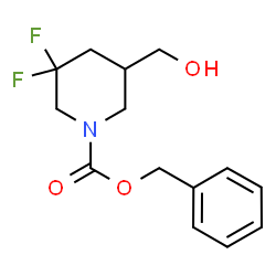 benzyl 3,3-difluoro-5-(hydroxymethyl)piperidine-1-carboxylate结构式