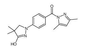 1-[4-(3,5-dimethylpyrazole-1-carbonyl)phenyl]-4,4-dimethylpyrazolidin-3-one结构式