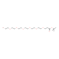 1-溴-3,6,9,12,15,18-六氧杂二十一烷-21-酸叔丁酯结构式