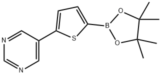 5-(5-pyrimidyl)thiophene-2-boronic acid pinacol ester Structure