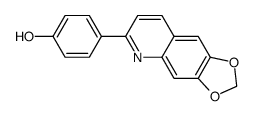 6-(4-hydroxy)phenyl-1,3-dioxolo[4,5-g]quinoline结构式