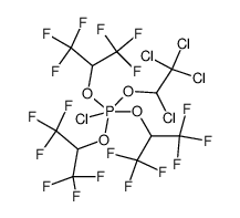 tris(1,1,1,3,3,3-hexafluoroisopropoxy)-1,2,2,2-tetrachloroethoxychlorophosphorane结构式