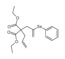 2-Allyl-2-(2-phenylselanyl-allyl)-malonic acid diethyl ester结构式