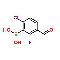 (6-Chloro-2-fluoro-3-formylphenyl)boronic acid Structure