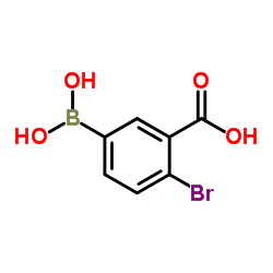 4-Bromo-3-carboxyphenylboronic acid Structure