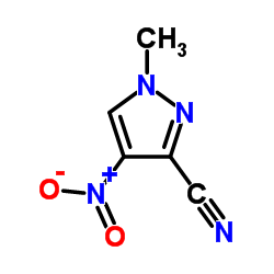 1-Methyl-4-nitro-1H-pyrazole-3-carbonitrile Structure