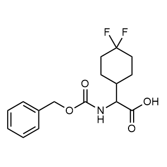 2-(((Benzyloxy)carbonyl)amino)-2-(4,4-difluorocyclohexyl)acetic acid Structure