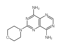 9-morpholin-4-yl-3,5,8,10-tetrazabicyclo[4.4.0]deca-2,4,7,9,11-pentaene-2,7-diamine structure