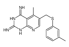 5-methyl-6-[(3-methylphenyl)sulfanylmethyl]pyrido[2,3-d]pyrimidine-2,4-diamine Structure