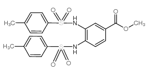 3,4-双[[(4-甲基苯基)磺酰基]氨基]苯甲酸甲酯结构式