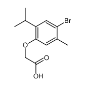 (4-Bromo-2-isopropyl-5-methylphenoxy)acetic acid Structure