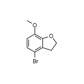 4-溴-7-甲氧基-2,3-二氢苯并呋喃结构式