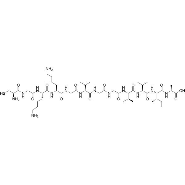 Cys-Gly-Lys-Lys-Gly-Amyloid β-Protein (36-42)结构式