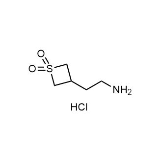 3-(2-Aminoethyl)thietane 1,1-dioxide hydrochloride Structure