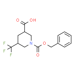 1-((Benzyloxy)Carbonyl)-5-(Trifluoromethyl)Piperidine-3-Carboxylic Acid structure