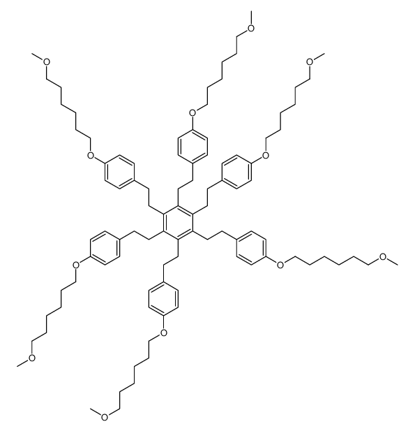 1,2,3,4,5,6-hexakis[2-[4-(6-methoxyhexoxy)phenyl]ethyl]benzene Structure