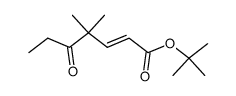 tert-butyl (E)-4,4-dimethyl-5-oxohept-2-enoate结构式