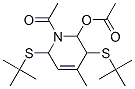 2-Acetoxy-1-acetyl-3,6-di(tert-butylthio)-4-methyl-1,2,3,6-tetrahydropyridine结构式