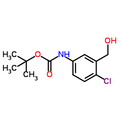 tert-butyl N-[4-chloro-3-(hydroxymethyl)phenyl]carbamate structure