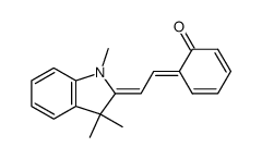 6-[2-(1,3,3-trimethyl-2,3-dihydro-1H-indol-2-ylidene)ethylidene]-2,4-cyclohexadienone结构式