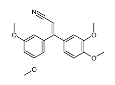 3-(3,4-dimethoxyphenyl)-3-(3,5-dimethoxyphenyl)prop-2-enenitrile结构式