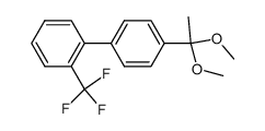 2,2-Dimethoxy-2-(2'-trifluoromethylbiphenyl-4-yl)-ethane Structure