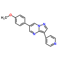 6-(4-Methoxyphenyl)-3-(4-pyridinyl)pyrazolo[1,5-a]pyrimidine结构式