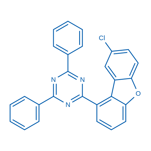 2-(8-Chlorodibenzo[b,d]furan-1-yl)-4,6-diphenyl-1,3,5-triazine structure