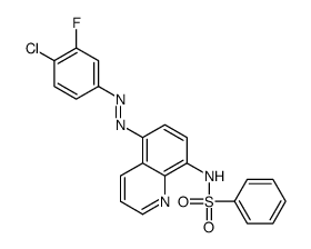 N-[5-[(4-chloro-3-fluorophenyl)diazenyl]quinolin-8-yl]benzenesulfonamide结构式