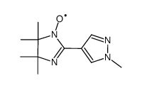 4,4,5,5-tetramethyl-2-(1-methyl-1H-pyrazole-4-yl)-4,5-dihydro-1H-imidazole-1-oxyl结构式